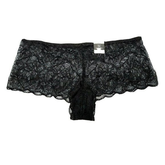 Inc Women's Lace Boyshort Size 1X Black Underwear - Picture 2 of 9